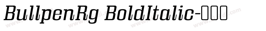 BullpenRg BoldItalic字体转换